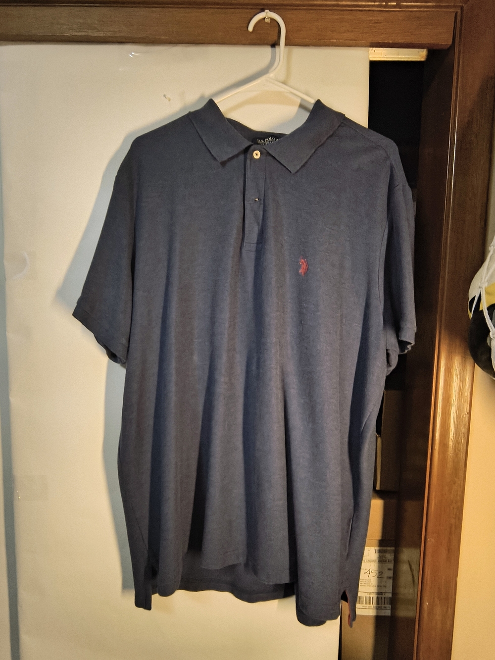 U.S. Polo Assn. Men’s Short Sleeve Polo in Navy with Red Logo